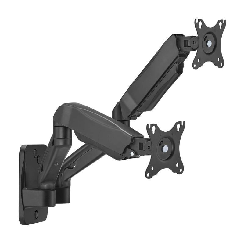 Aisens Soporte de Pared Pro Contrapeso Giratorio e Inclinable para Monitor/TV 2 Brazos 9Kg 17-32" Negro
