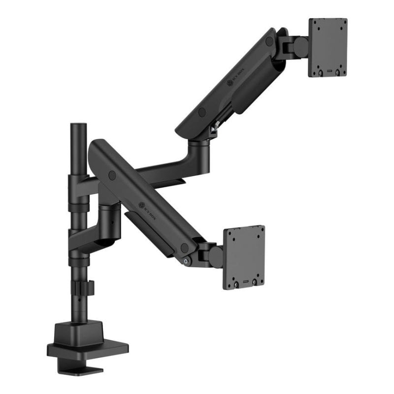 Icy Box IB-MS702-T Tisch-Monitorhalterung für 2 Monitore 24 bis 57" VESA 75x75 bis 100x100 max. 27kg