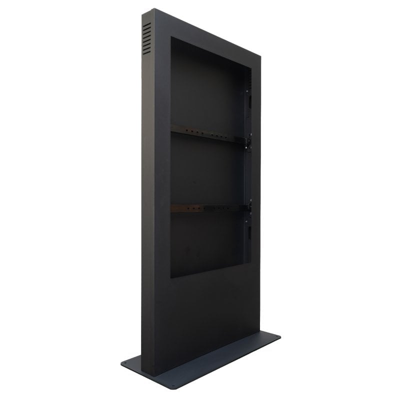 Totem per digital signage Kimex 161-5500V 55″ VESA da 200x200 a 600x400 50kg nero per interni