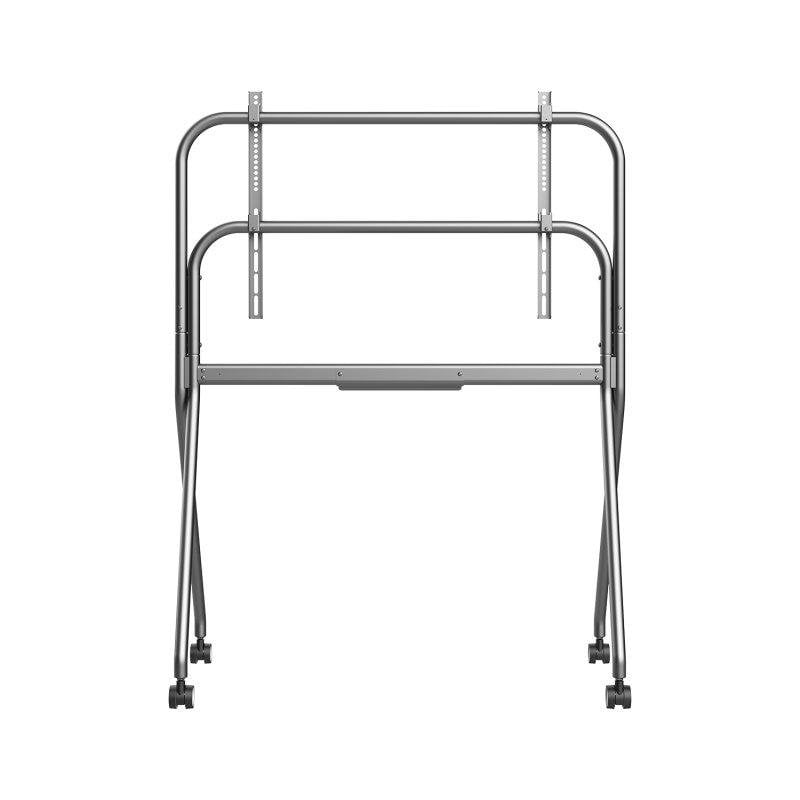 Suporte com rodas SPC Lumacore para ecrãs de 55 a 86", VESA até 800 mm, aço com acabamento titânio