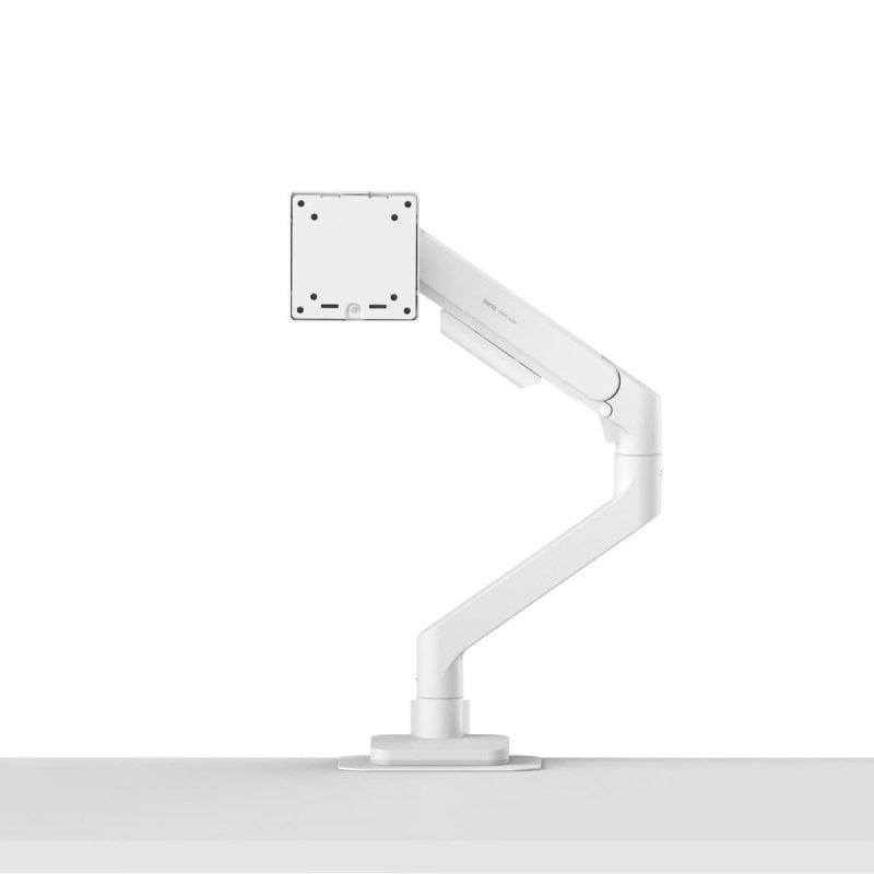 Soporte de monitor BenQ Ergo Arm BSH02 blanco, 20 kg, ajuste manual y gestión de cables