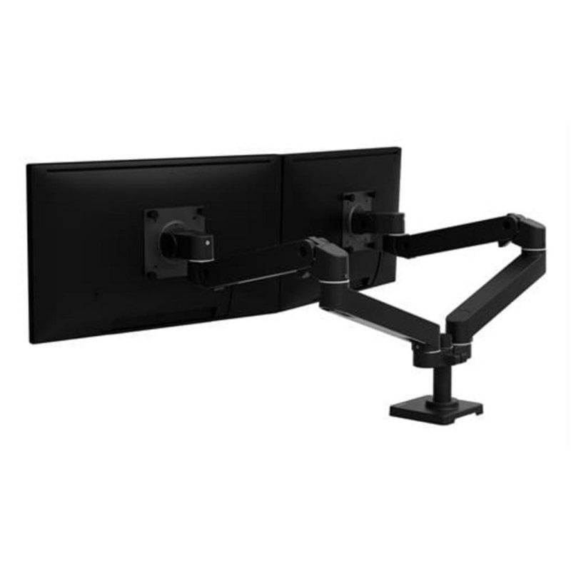 Ergotron LX Pro 45-686-292 verstellbare Doppelarm-Monitorhalterung für bis zu 27", schwarz