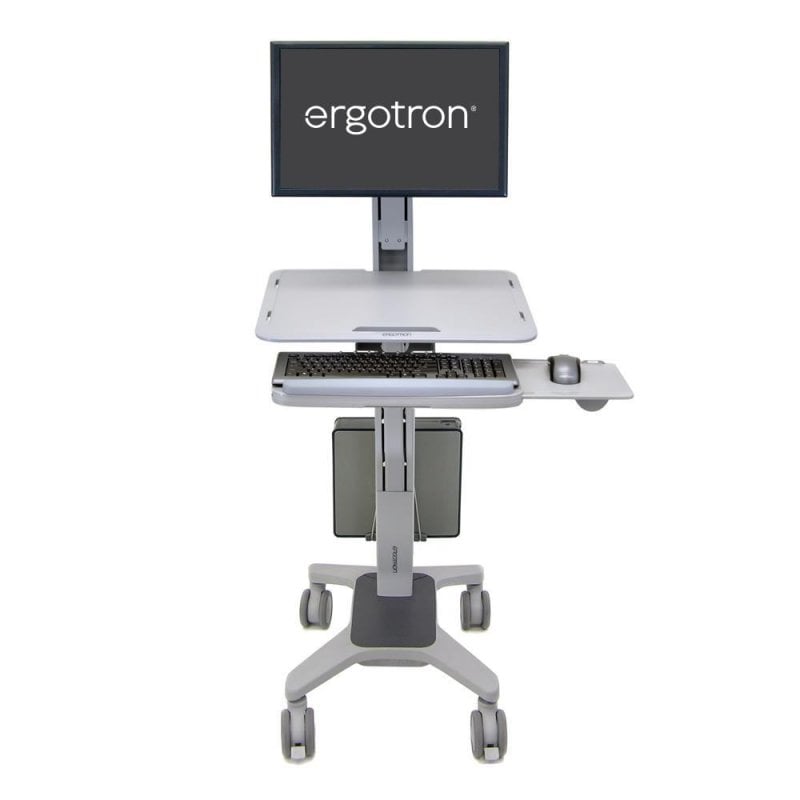 Ergotron WorkFit-C Arbeitsstation mit Rollen 27" VESA 100x100 max 8kg