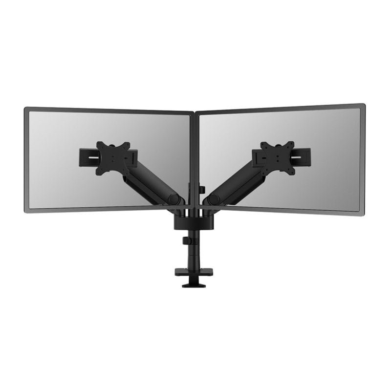 Bras double pour écrans Neomounts DS65S-950BL2 à vérin à gaz, entièrement réglable, 24-34", noir