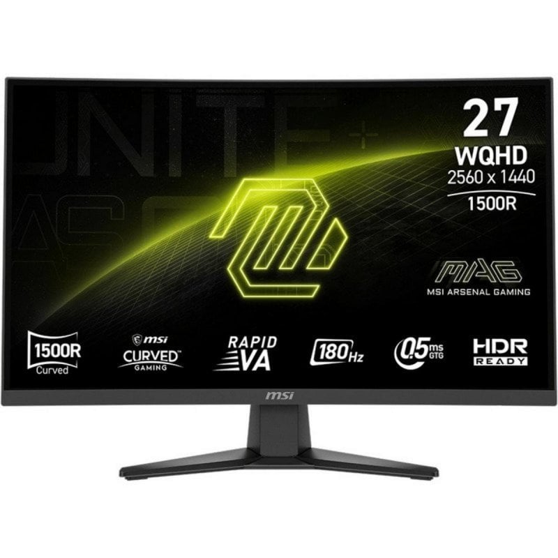 Monitor MSI MAG 275CQF E18 27" WQHD 180Hz Curvo Rapid VA HDR Adaptive-Sync Sin Marco