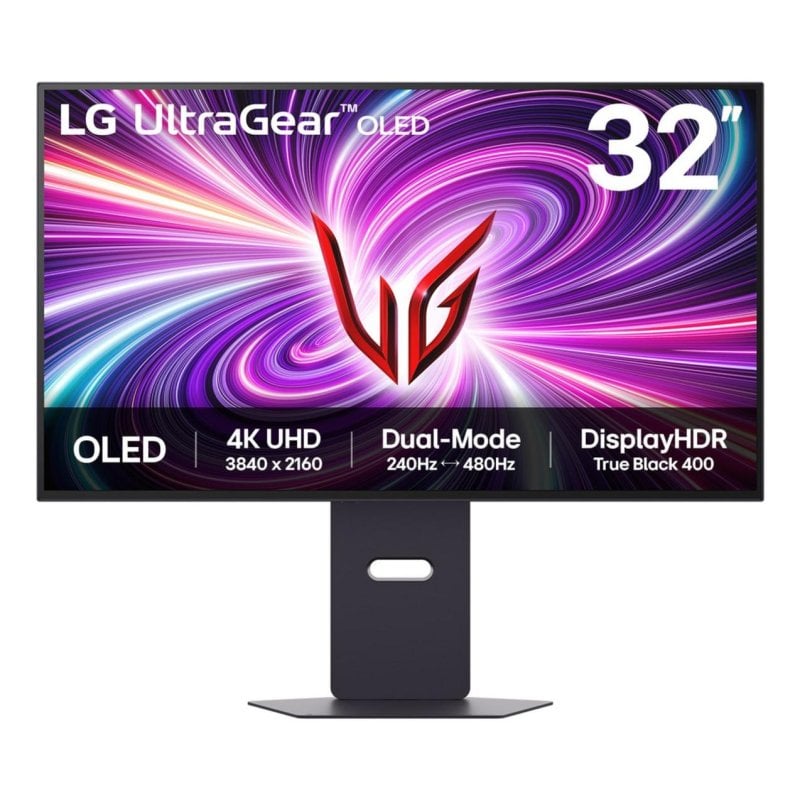 Monitor OLED LG UltraGear 32GX870A-B, 32", 4K UHD (240/480Hz), 0,03 ms, DP 2.1, USB-C 90W, HDR 400