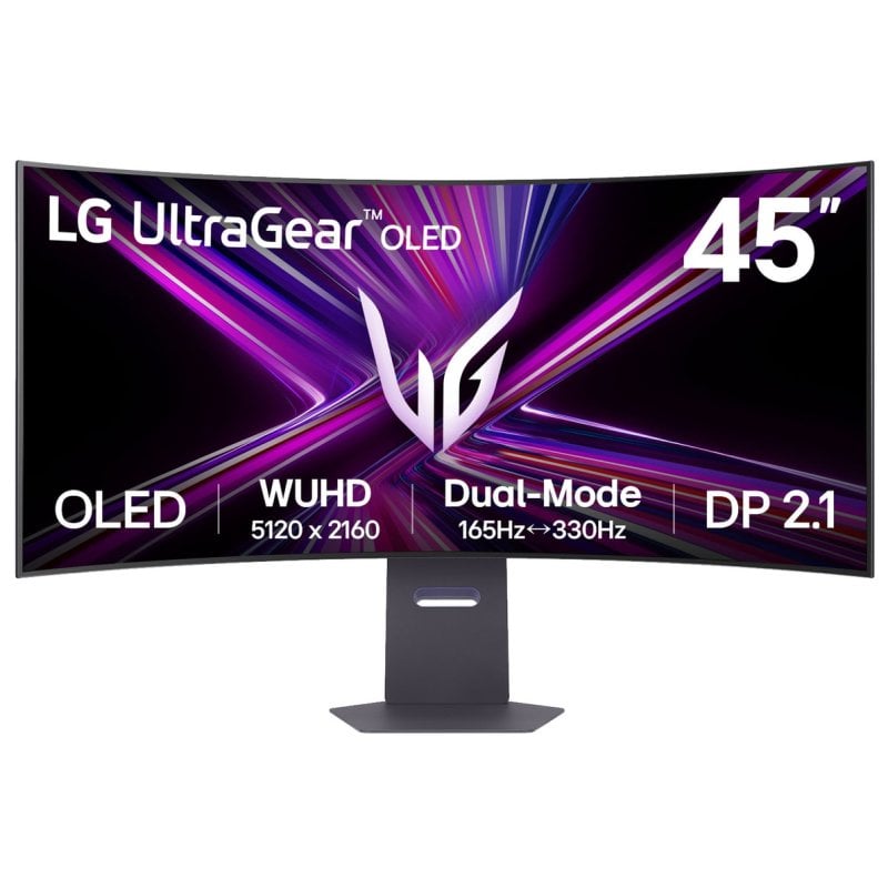 Monitor OLED LG UltraGear 45GX950A-B, 45", 5K2K WQHD,(165/330Hz), 0,03 ms, 21:9, Curvo 800R, HDR 400
