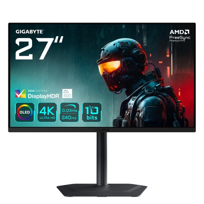 Moniteur Gigabyte MO27U2 27" 4K 240Hz QD-OLED 0.03ms HDR400 G-Sync FreeSync Premium Pro