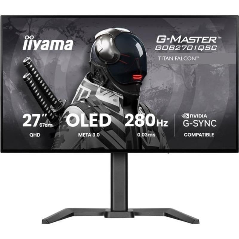 Monitor iiyama G-Master GOB2701QSC-B1 27" QHD 280Hz OLED HDR True Black 400 Ajustable en altura