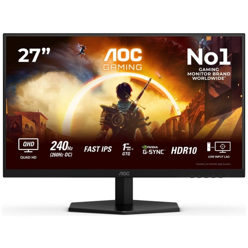 Monitor AOC Q27G42ZE 27" Fast IPS QHD 240Hz 1ms HDR10 Adaptive Sync