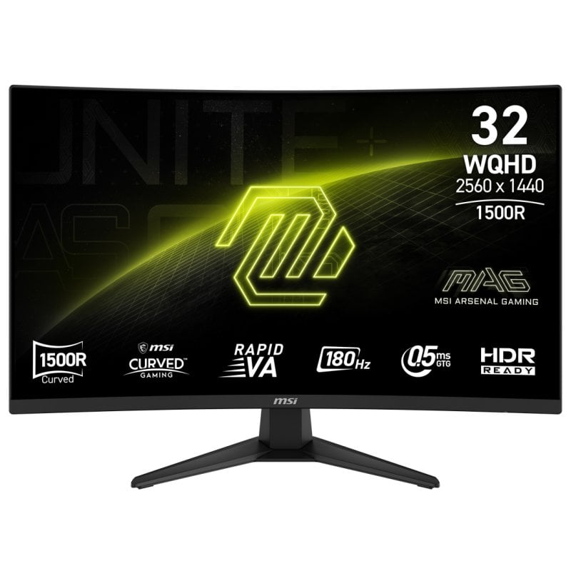 MSI MAG 321CQF E18 31.5" LED Rapid VA QHD 180Hz 0.5ms Adaptive Sync Curva