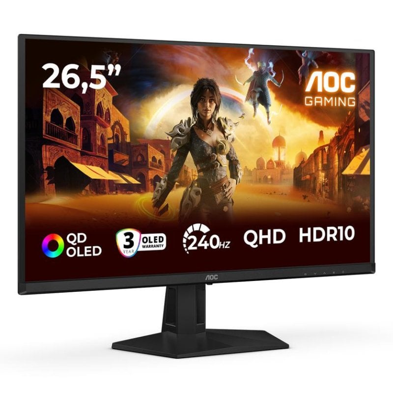 Monitor AOC Q27G41ZDF 26.5" Quad HD 240Hz QD-OLED Tiempo de respuesta 0,03 ms HDR10