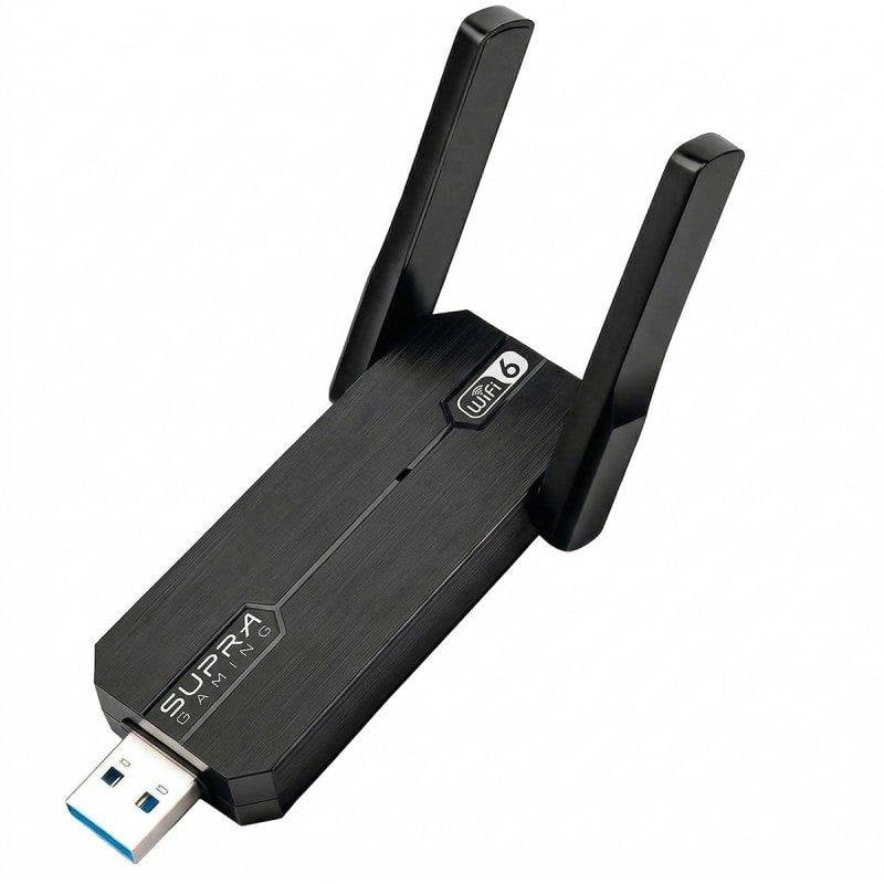 Adaptador USB Supra Gaming WD-AX1850C Wi-Fi 6 AX1800 de banda dupla