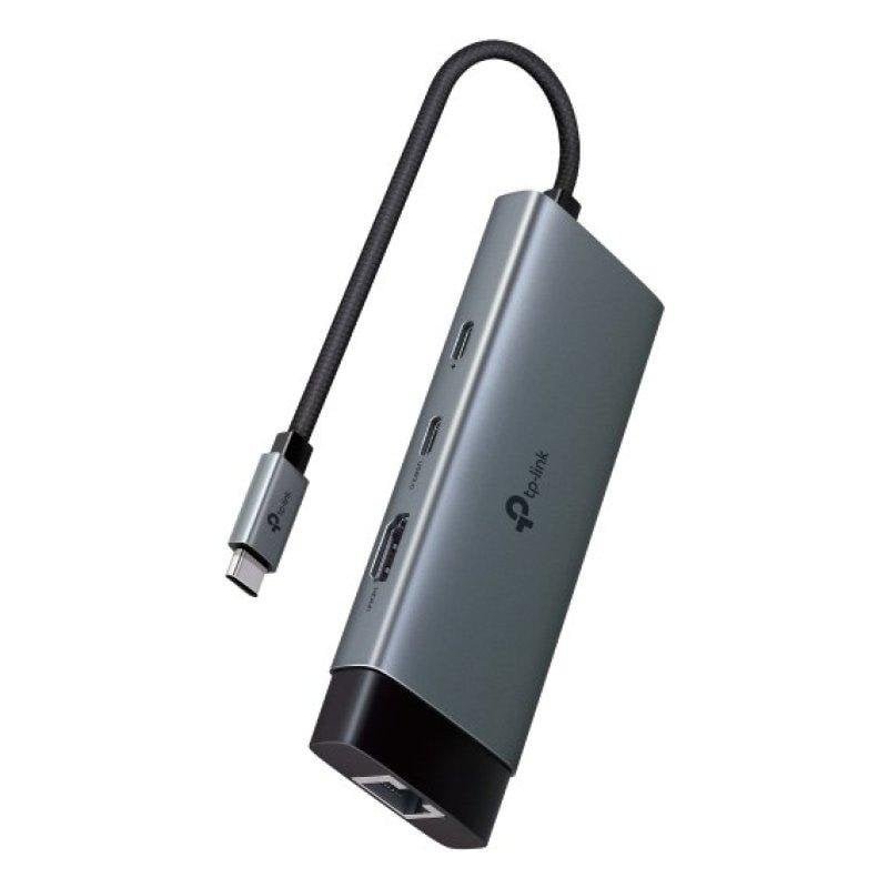 Hub de interfaz TP-Link UH6120C USB Tipo-C 6 puertos HDMI LAN Gris