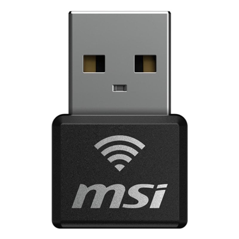 MSI GUAX18N AX1800 Nano USB 2.0 WiFi Adapter, Black, Windows 10/11