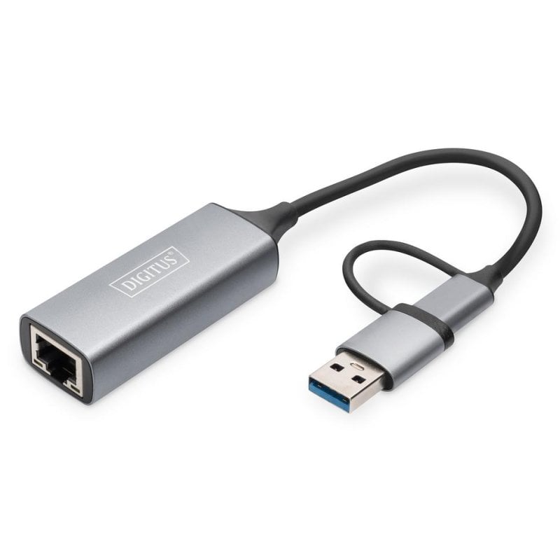 Digitus DN-3028 adattatore Gigabit Ethernet USB-C 2.5G USB A RJ-45