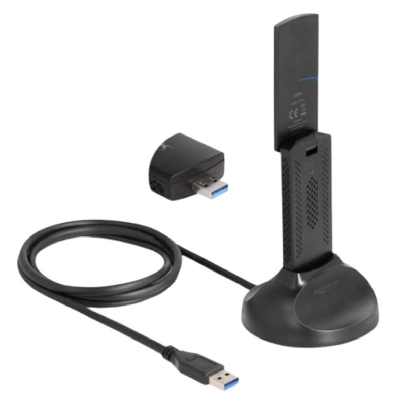 Adattatore USB WLAN DeLOCK Wi-Fi 6E AX5400 2402+574 Mbps
