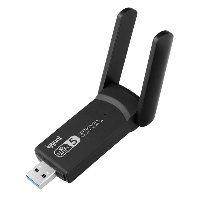 Adattatore di rete IGGUAL USB WiFi 1300 Mbps USB 3.2 doppia banda 2,4G/5G