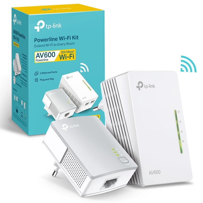 TP-Link TL-WPA4220 KIT PLC Powerline Red Eléctrica AV600 + WFi N300