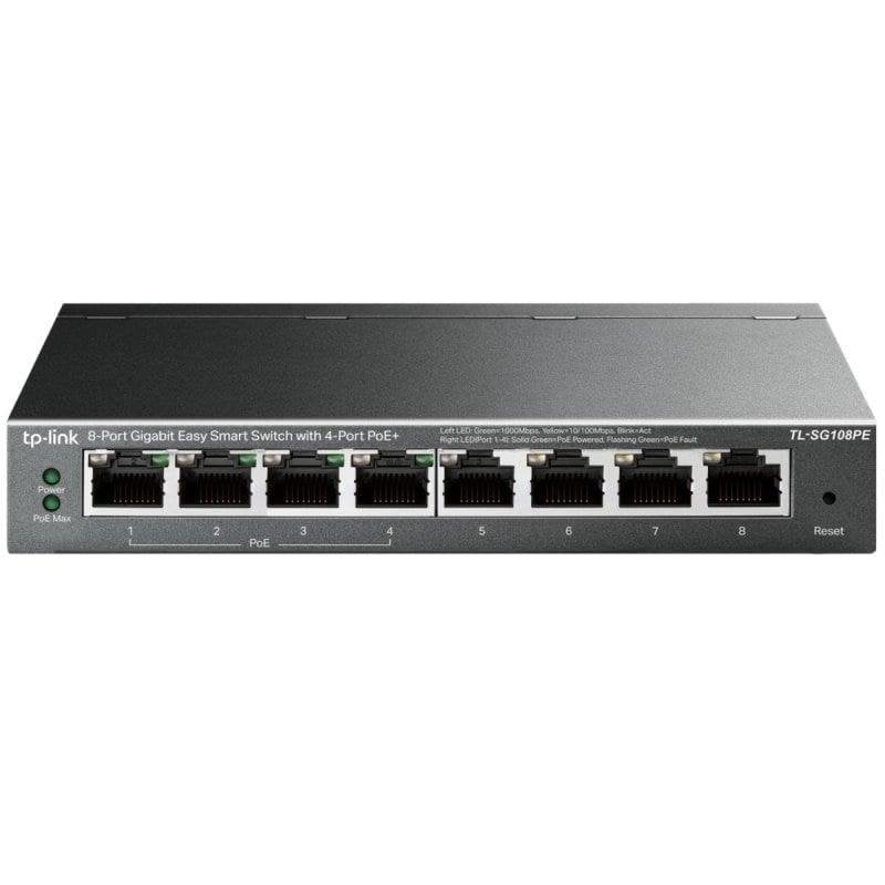 TP-Link TL-SG108PE Switch Easy Smart 8 Puertos Gigabit con 4 Puertos PoE