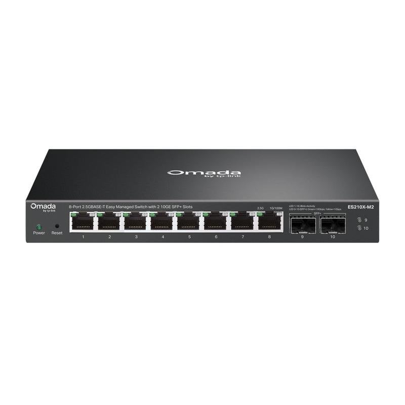 TP-Link ES210X-M2 Managed Switch, 8x 2.5G Ethernet, 2x SFP+, Rack/Wall