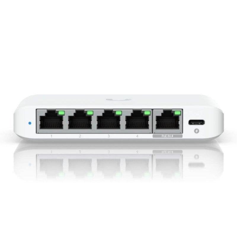Switch Ubiquiti UniFi Flex Mini 2.5G 5 Puertos Gestionado PoE USB-C Escritorio