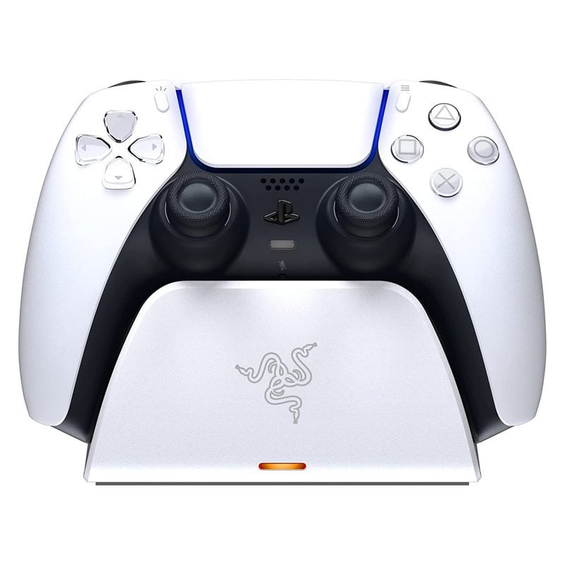 Razer weißer Schnellladeständer für den kabellosen PS5 DualSense Controller