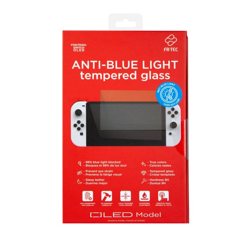 FR-TEC Anti Blue Light Protezione in vetro temperato per Nintendo Switch OLED