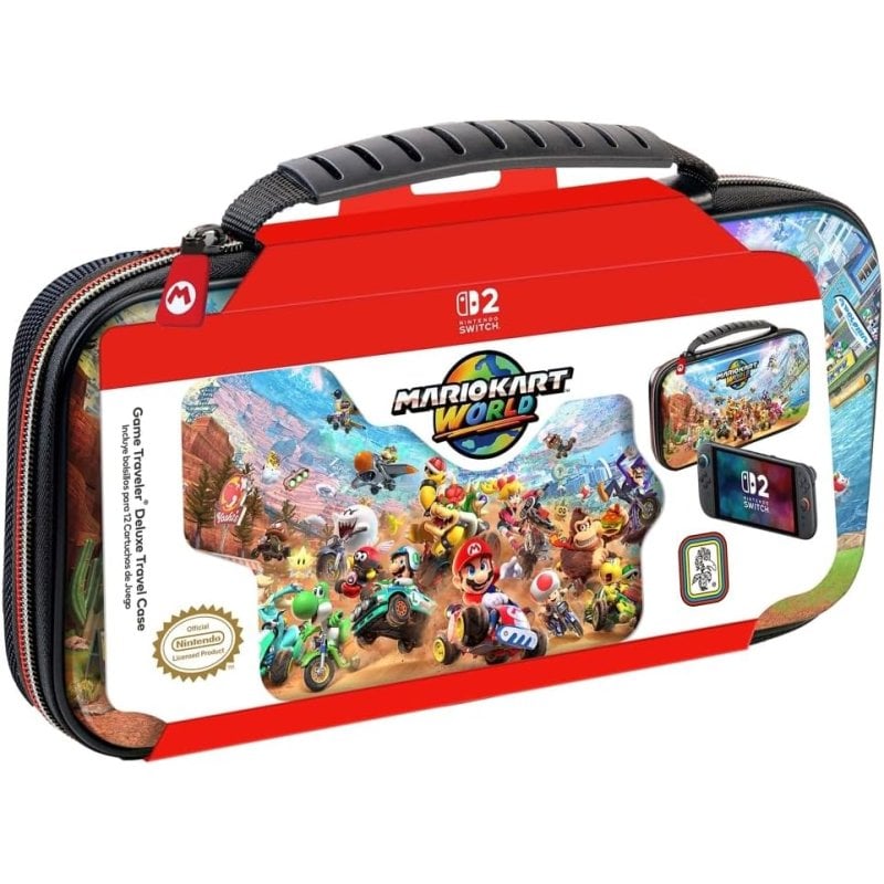 Custodia da trasporto Blackfire Game Traveler Deluxe Travel Case Mario Kart World per Nintendo Switch 2