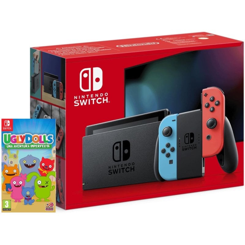 Nintendo Switch Azul Neón/Rojo Neón V3 + Ugly Dolls: Una Aventura Imperfecta
