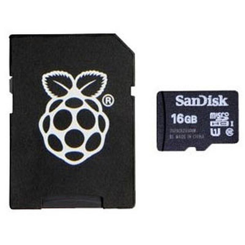Cartão microSD Raspberry RB-NOOBS-16GB-PI4 de 16 GB com NOOBS pré-instalado