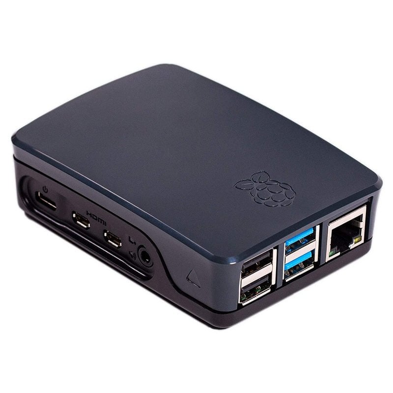 Raspberry Offizielles Gehäuse für Raspberry Pi 4 Schwarz/Grau