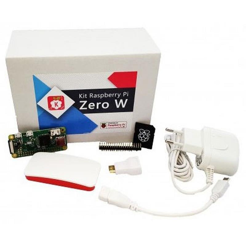 Raspberry Pi Zero W Starter Kit Mini Computer 4 GB White with Accessories