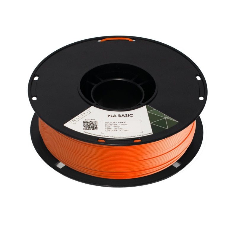 Bobina di filamento Smartfil PLA Basic per stampa 3D in acido polilattico 1Kg 1.75mm arancione