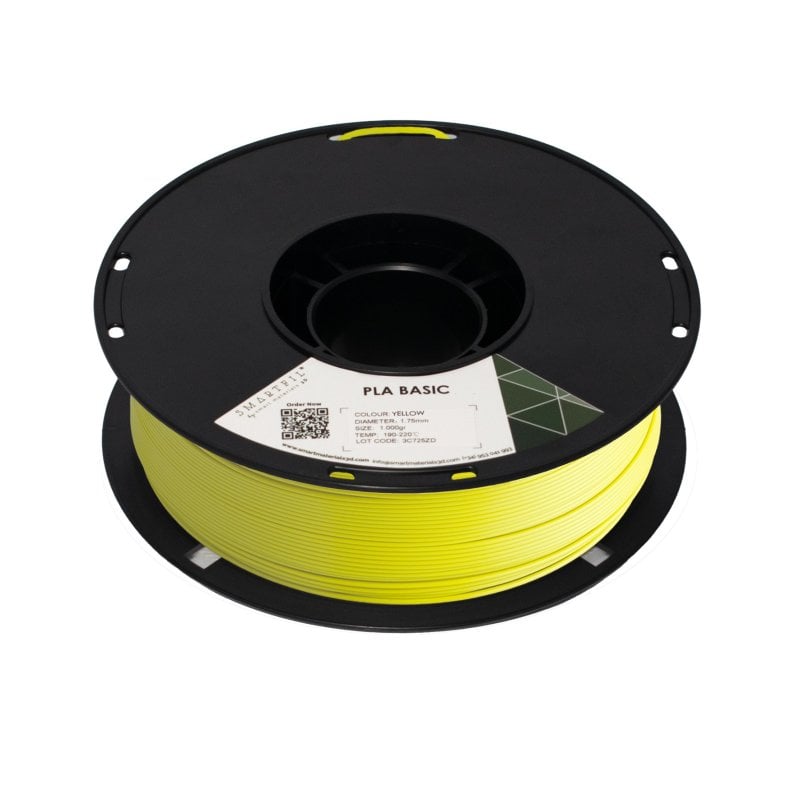 Smartfil PLA Basic Bobina de Filamento para Impresión 3D Ácido Poliláctico 1Kg 1.75mm Amarillo