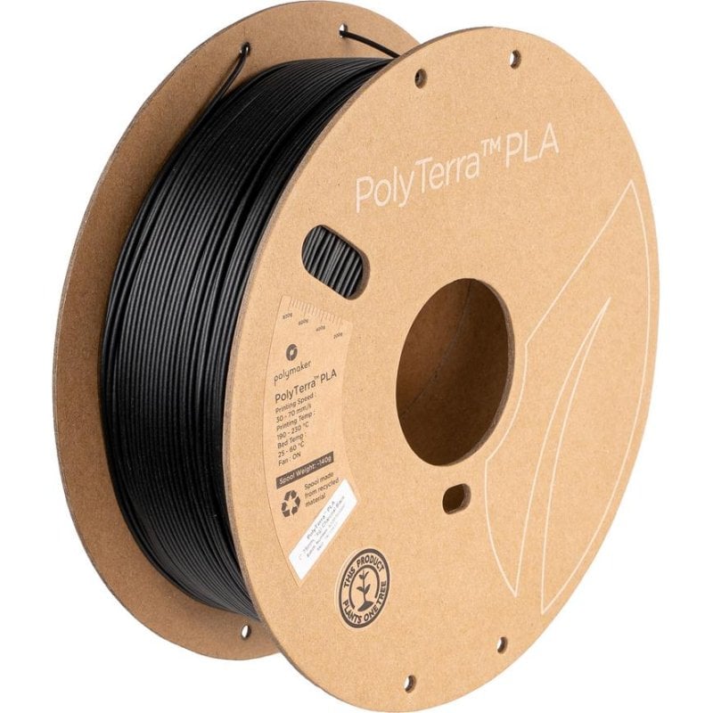 Filamento PLA Polymaker PA04007 nero 1,75 mm 3 kg alta qualità