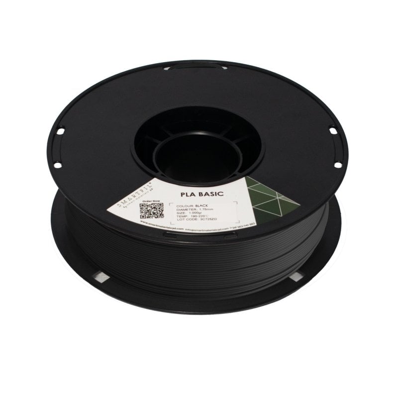 Smartfil PLA Basic Polylactic Acid 3D Printing Filament Spool 1Kg 1.75mm Black