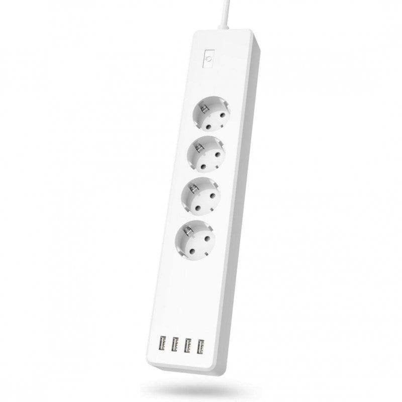 Hama Smart Power Strip 4 Sockets + USB White