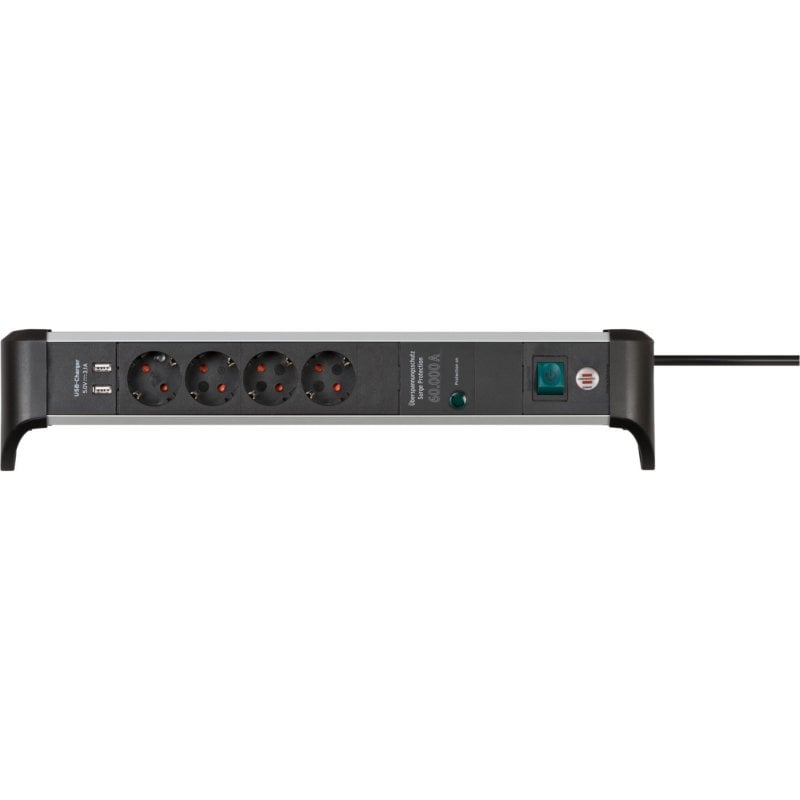Regleta Brennenstuhl 1391020410 4 Tomas USB-A Protección y Interruptor