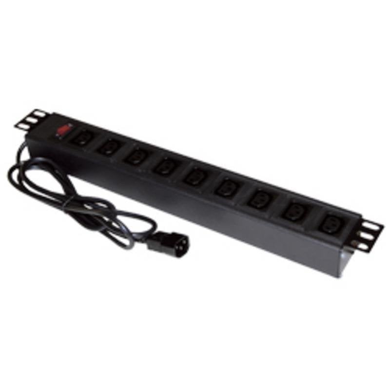 Alantec PZ010 Power Strip, 9 AC Outlets, 1.8 m, ABS and Aluminium