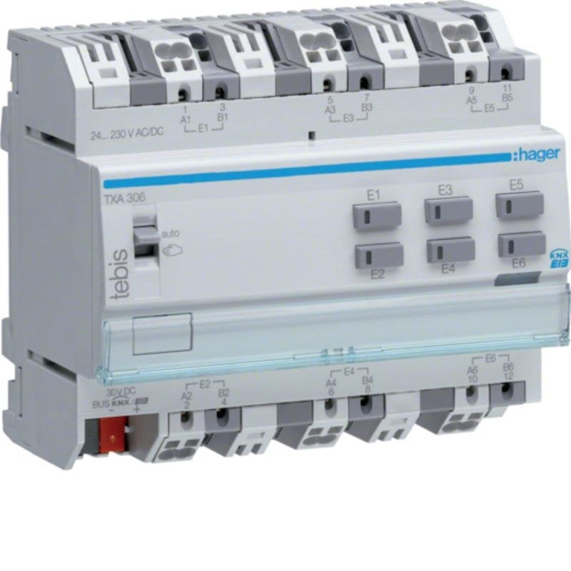 Regleta Hager TXA306 1 Toma Gris IP20 0-45 °C