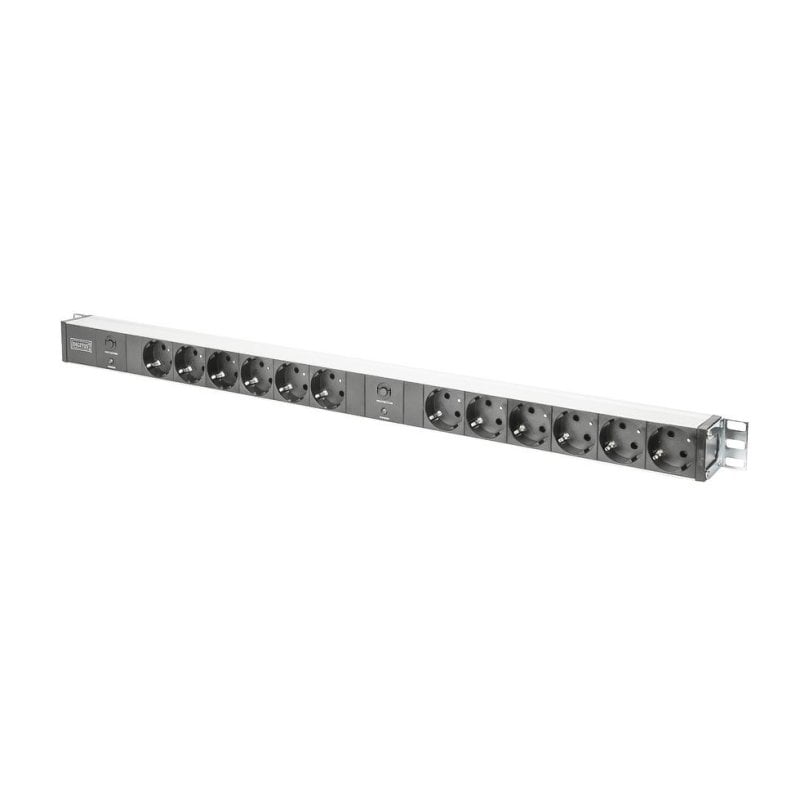 Digitus DN-95405 Régua de 12 tomadas com proteção e cabo de 2 m