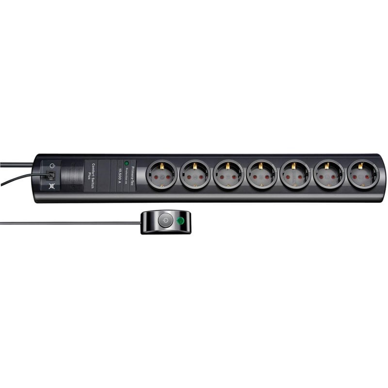 Brennenstuhl 1153300467 Power Strip 7 Outlets with Protection and Switch