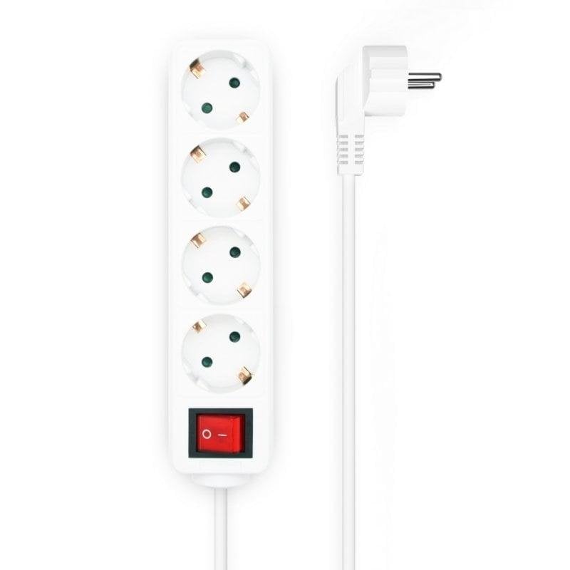 Aisens Regleta con Interruptor 4 Tomas 1.4m Blanca