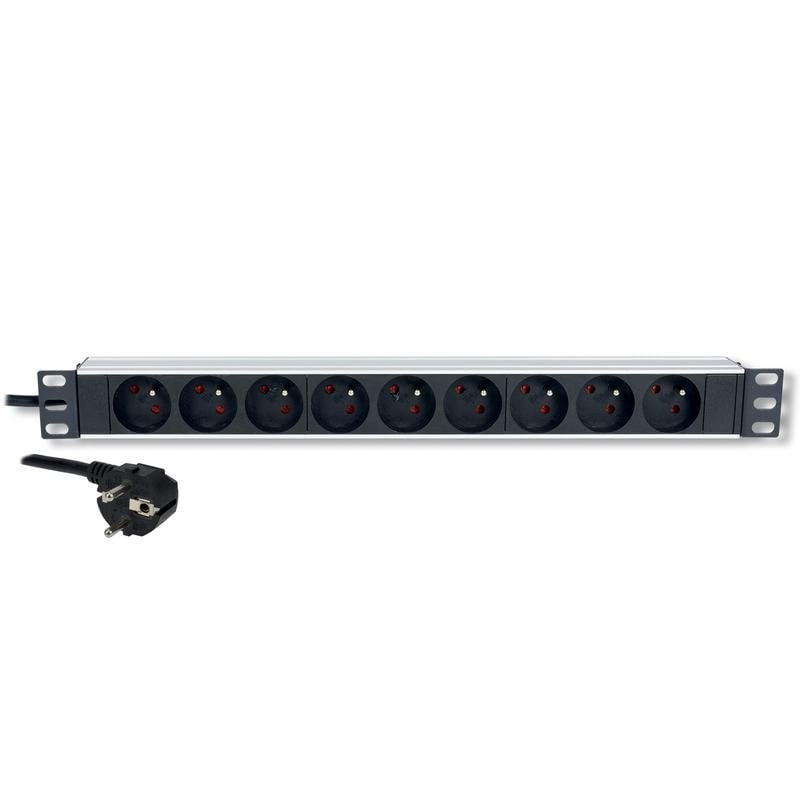 Regleta MCL 9 Tomas 19'' con Interruptor y Montaje en Rack