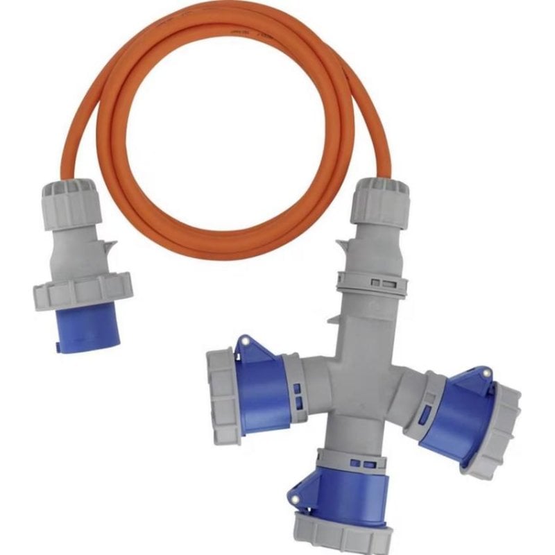 Brennenstuhl Multipresa con 3 prese CEE 16/3 16 A a tenuta di polvere e acqua