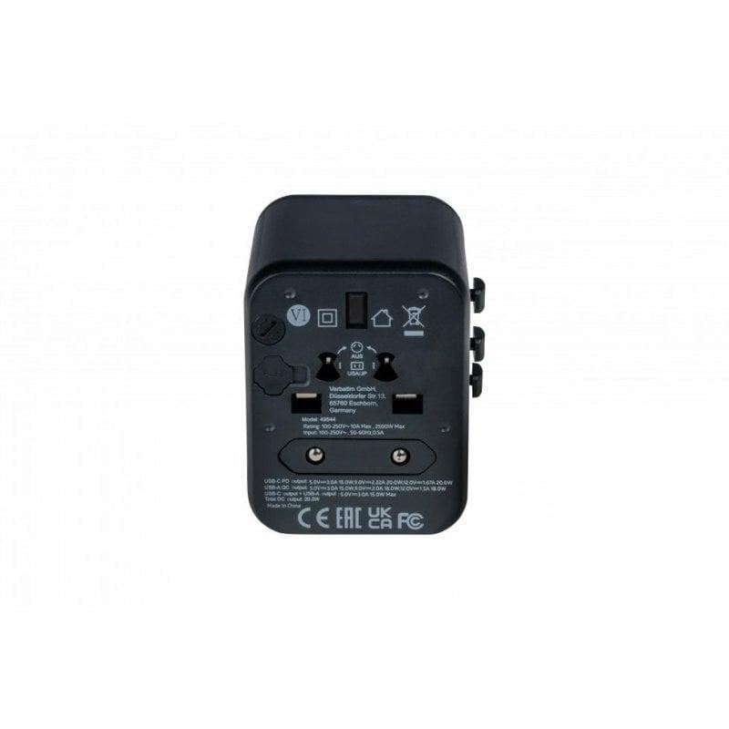 Adaptateur universel Verbatim 49544 avec 2 ports USB-A/USB-C noir