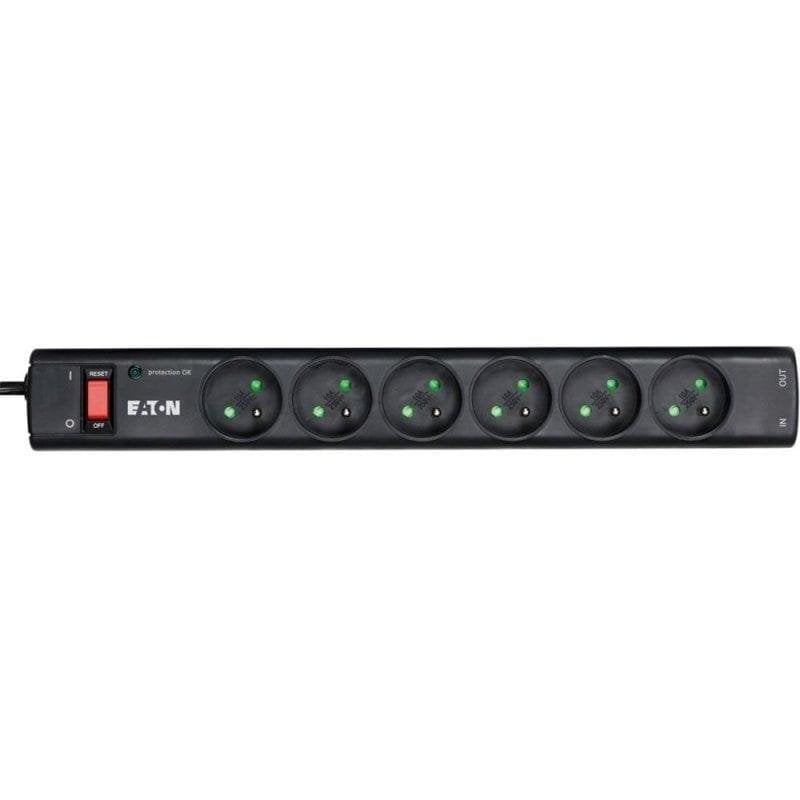 Multiprise Eaton PS6TF, 6 prises avec protection et port RJ11, 2500W, 1m