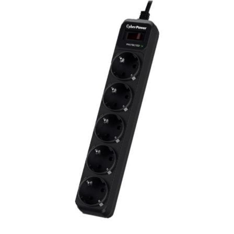 Regleta CyberPower B0520SC0-DE 5 Tomas, Protección Sobretensiones, Cable 1.8m Negra