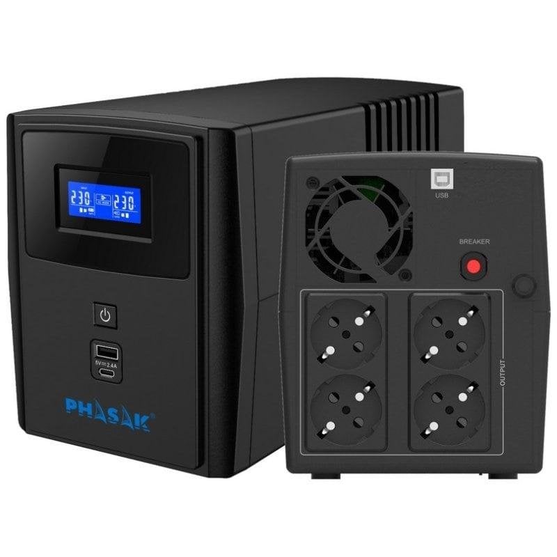 Sai Phasak 2200 VA Batería AGM 8 Horas Arranque en frío USB frontal
